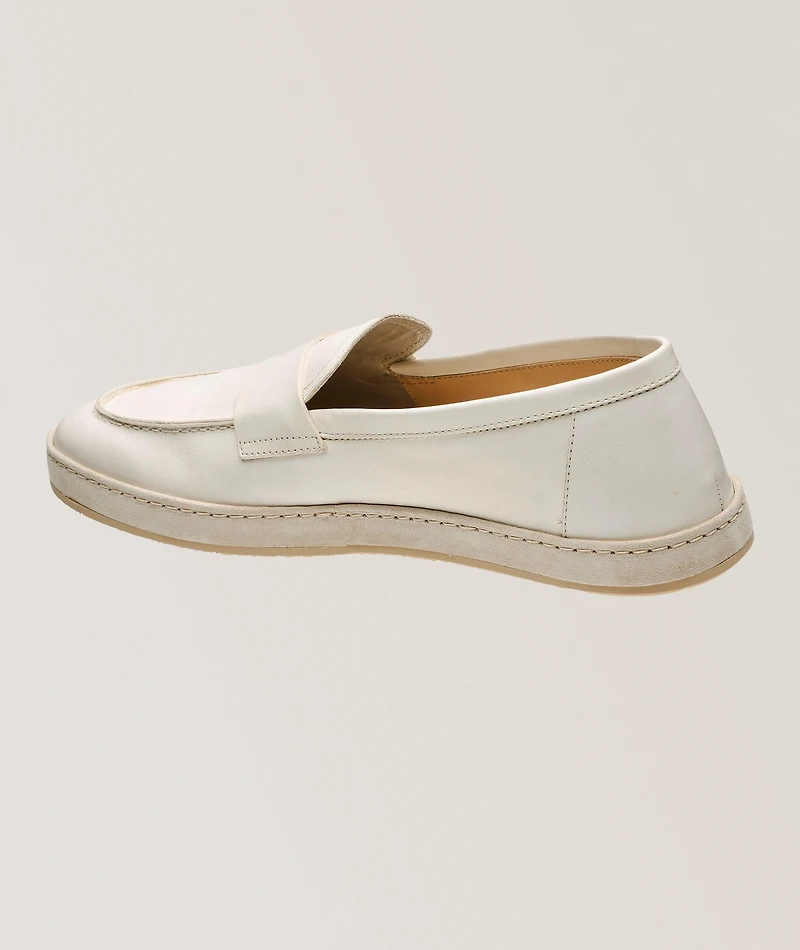 Leather & Suede Welt Penny Loafers