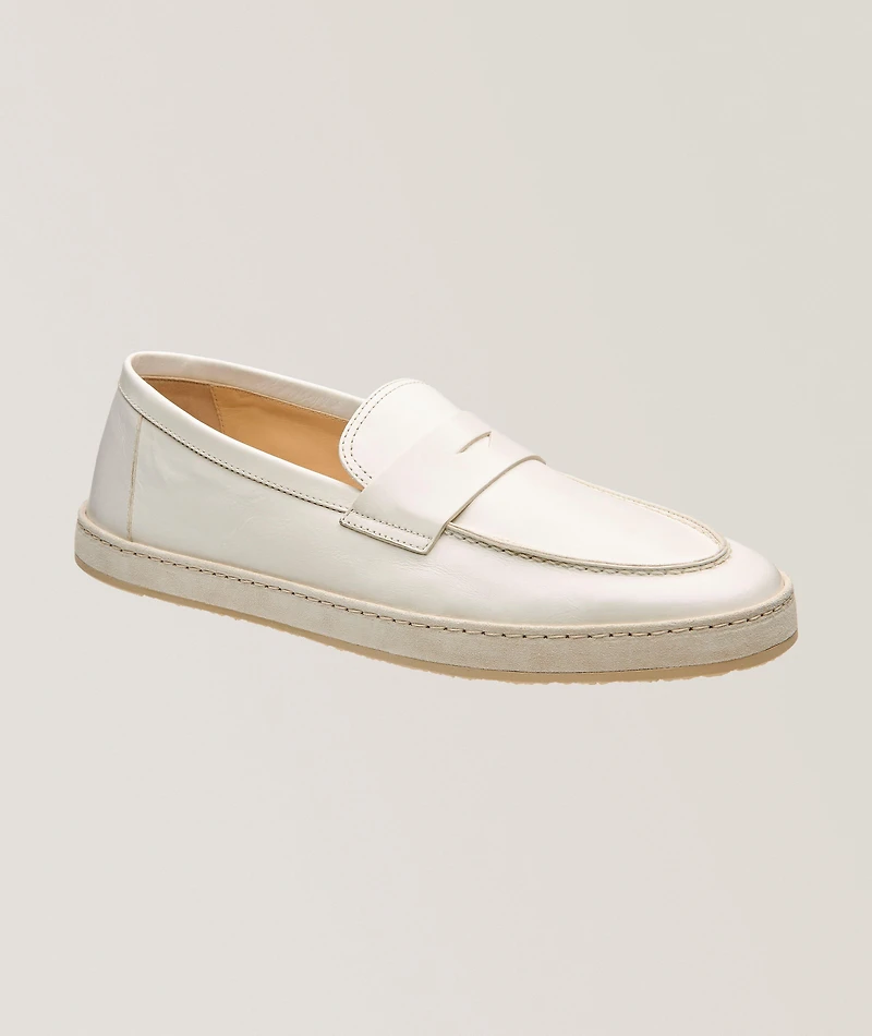 Leather & Suede Welt Penny Loafers