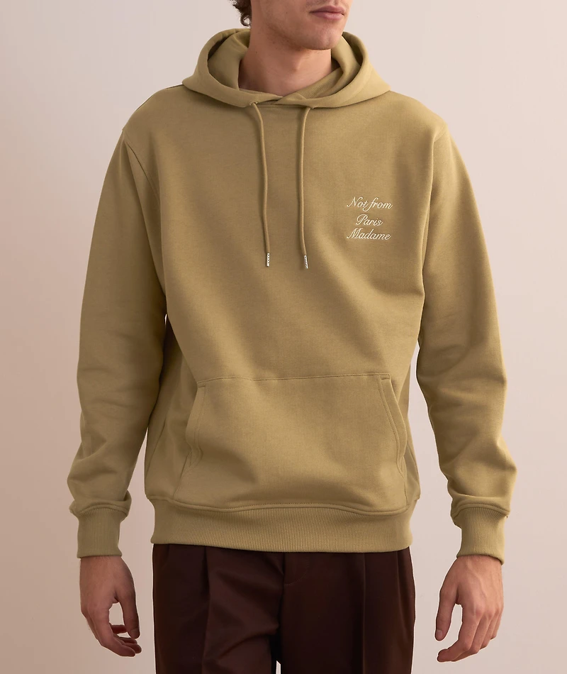 Le Slogan Calligraphie Cotton Hooded Sweater