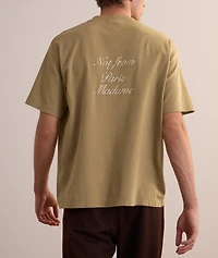 Embroidered Slogan Cotton T-Shirt