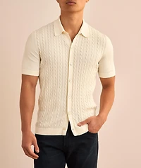 Cable-Knit Cotton Shirt