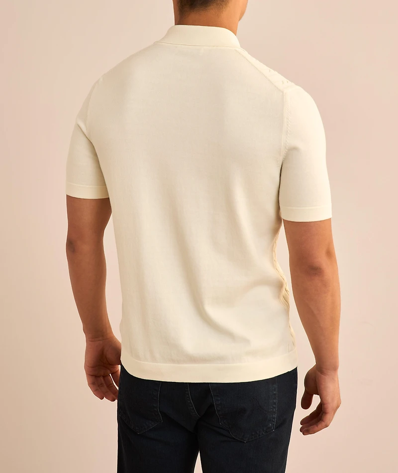 Cable-Knit Cotton Shirt