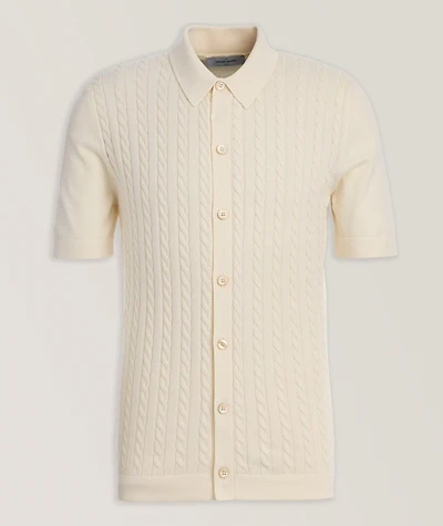 Cable-Knit Cotton Shirt