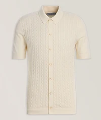 Cable-Knit Cotton Shirt