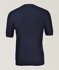 Zig-Zag Cotton Knit Sweater