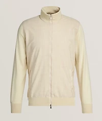 Hybrid Wool Zip-Up Cardigan