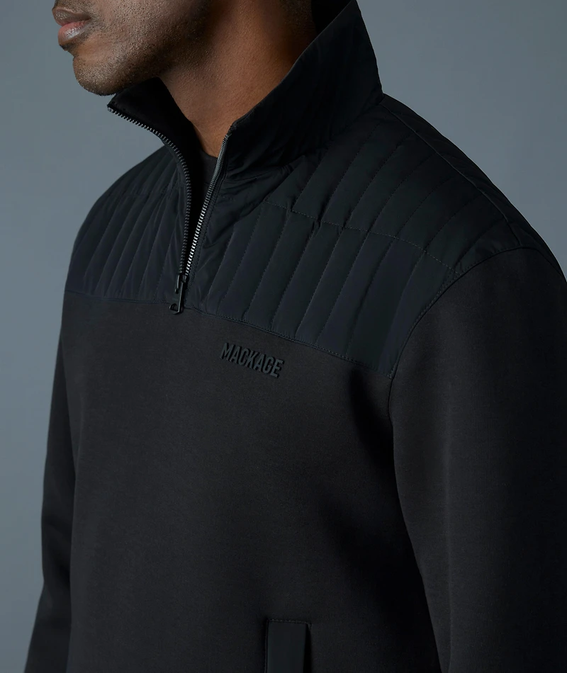Corey Hybrid Down Quarter-Zip Sweater