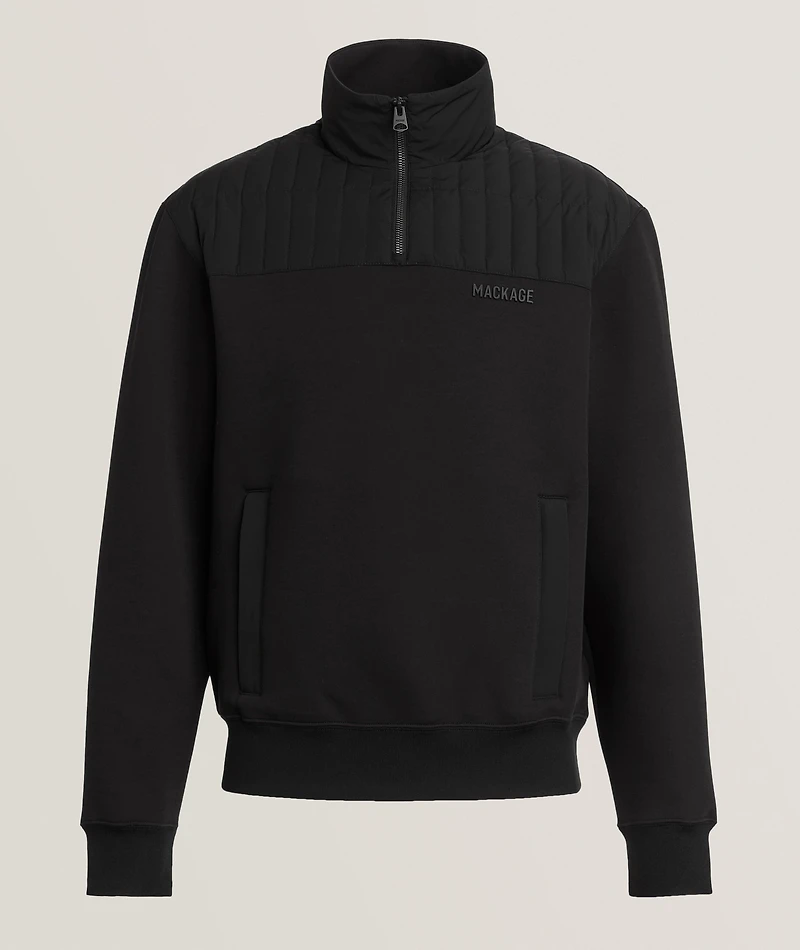 Corey Hybrid Down Quarter-Zip Sweater