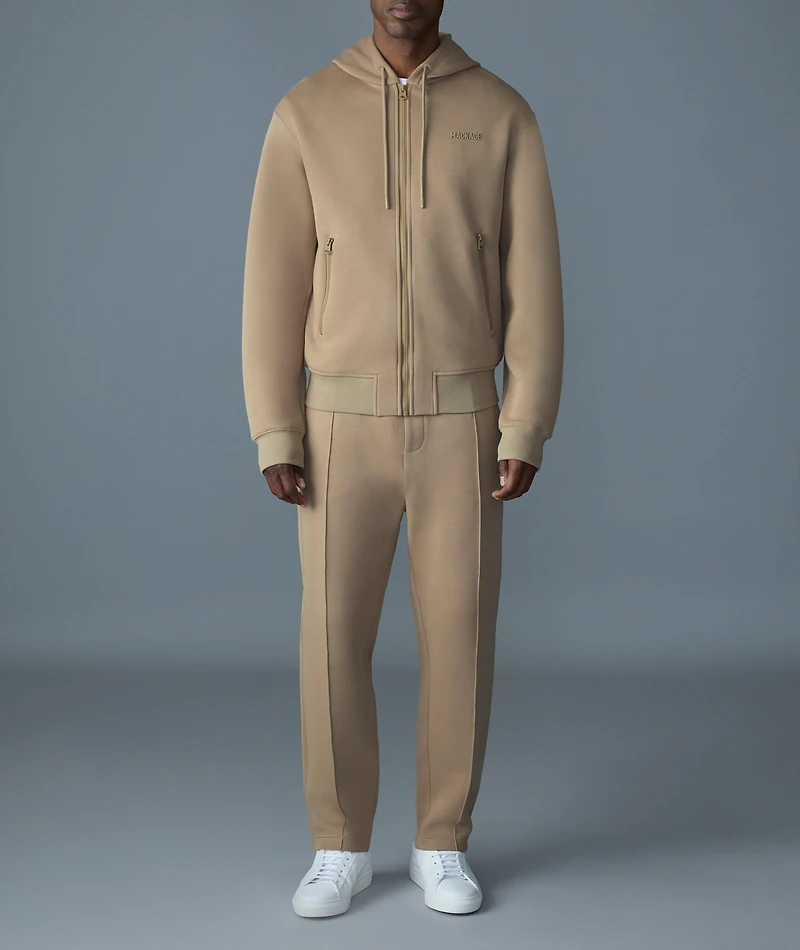 Krystos Double Face Zip-Up Hooded Sweater