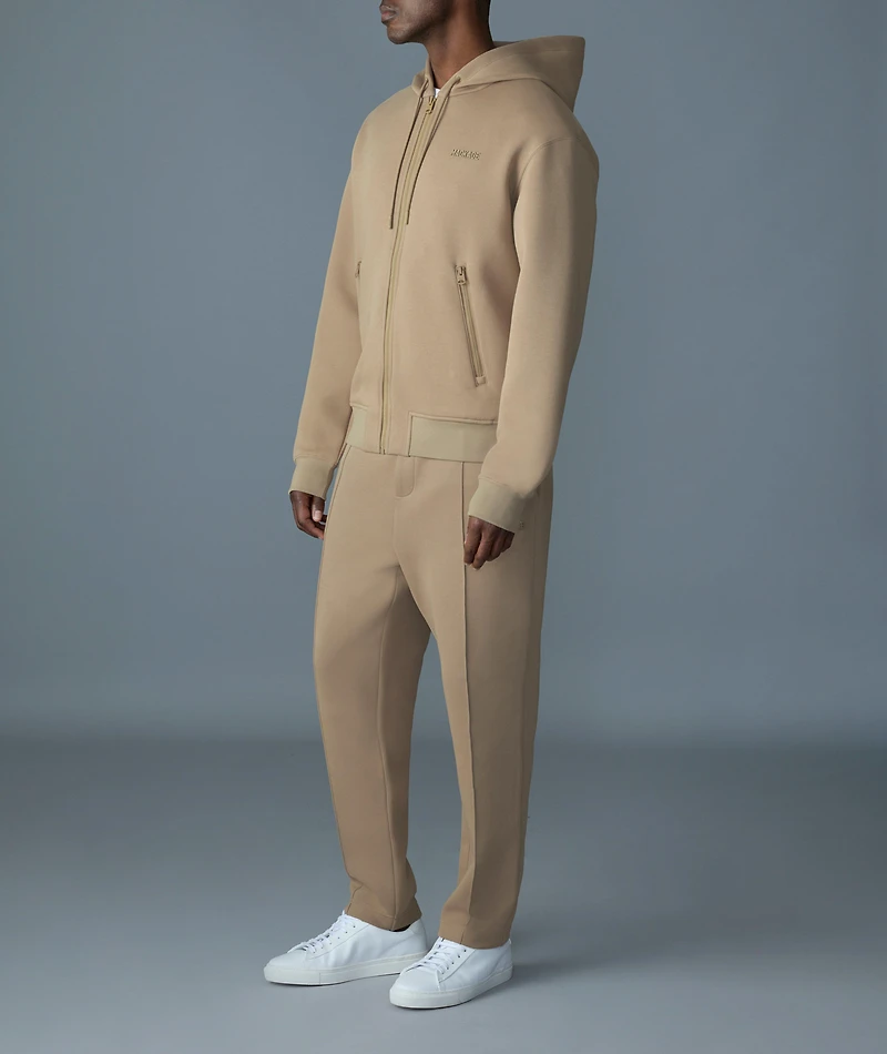 Krystos Double Face Zip-Up Hooded Sweater