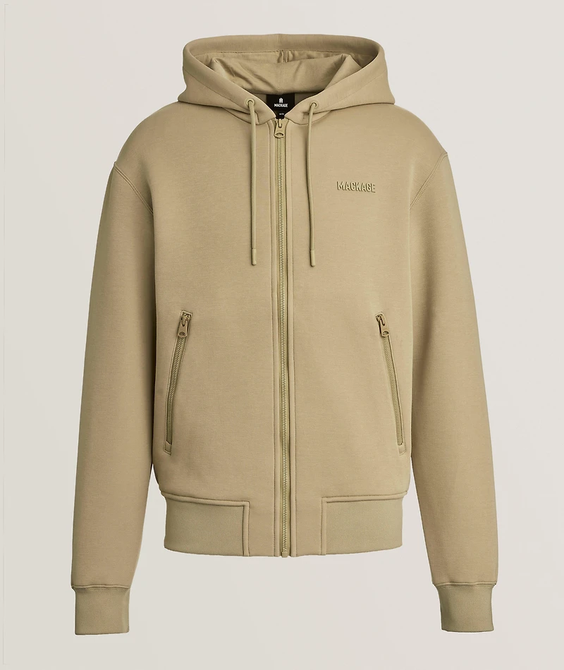 Krystos Double Face Zip-Up Hooded Sweater