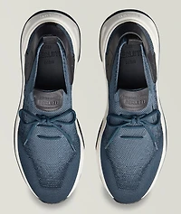 Shadow Scritto Knit & Lagoon Calf Sneakers