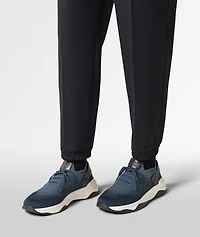 Shadow Scritto Knit & Lagoon Calf Sneakers