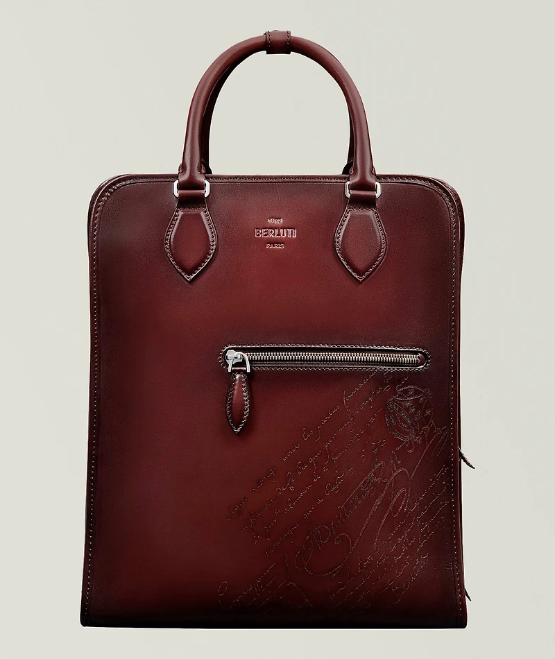 Premier Jour Scritto Leather Backpack