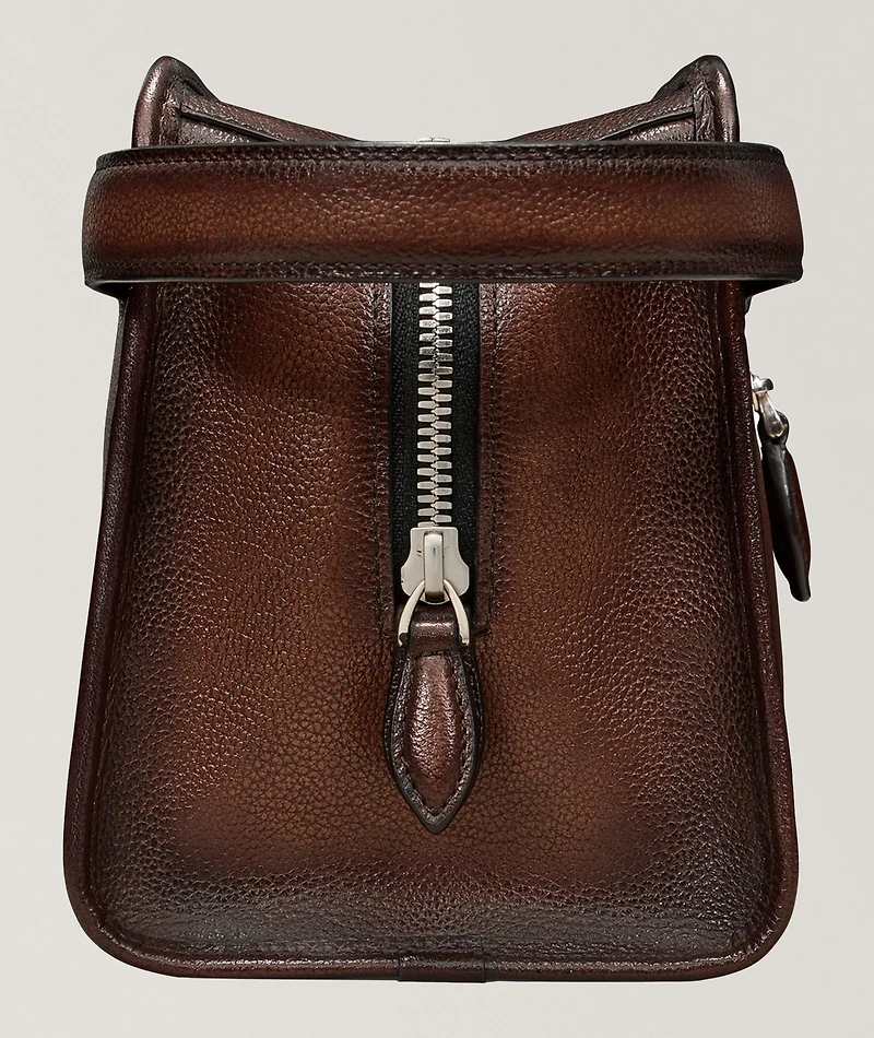 Morning Scritto Leather Toiletry Bag