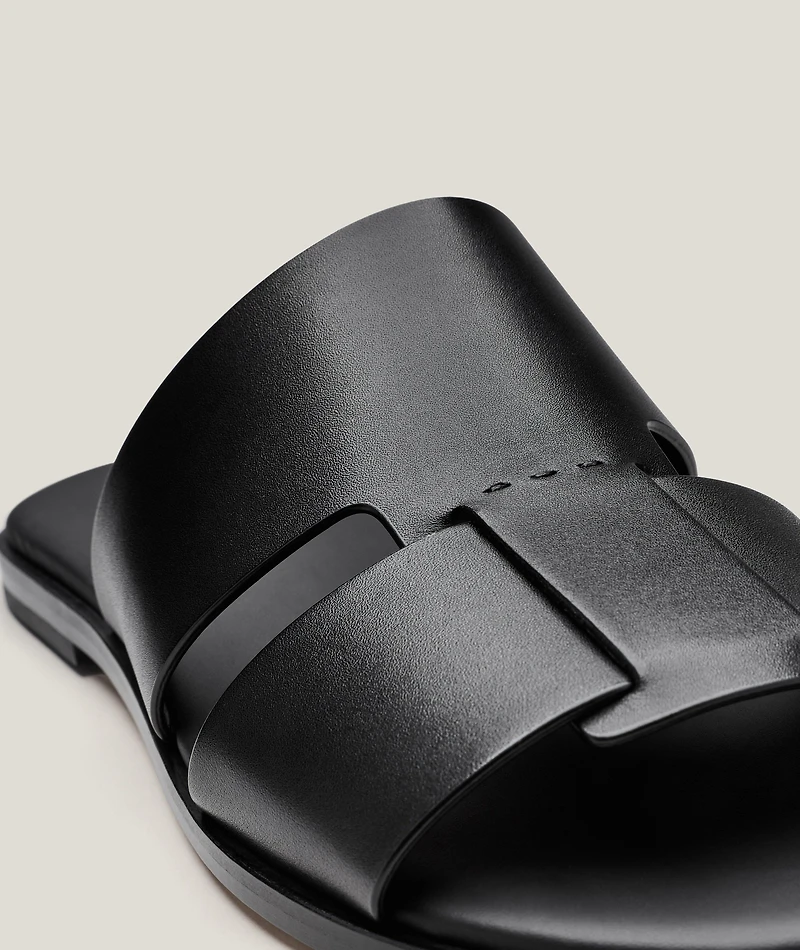 Kael Leather Slide Sandals