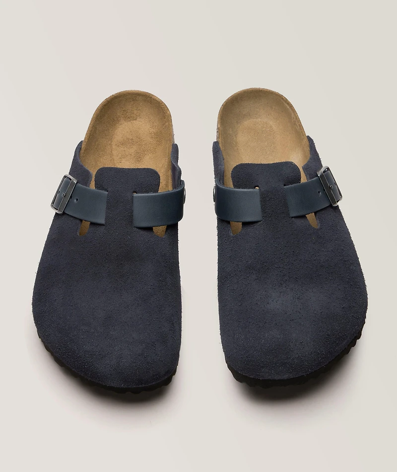 Boston Mixed Leather Mules