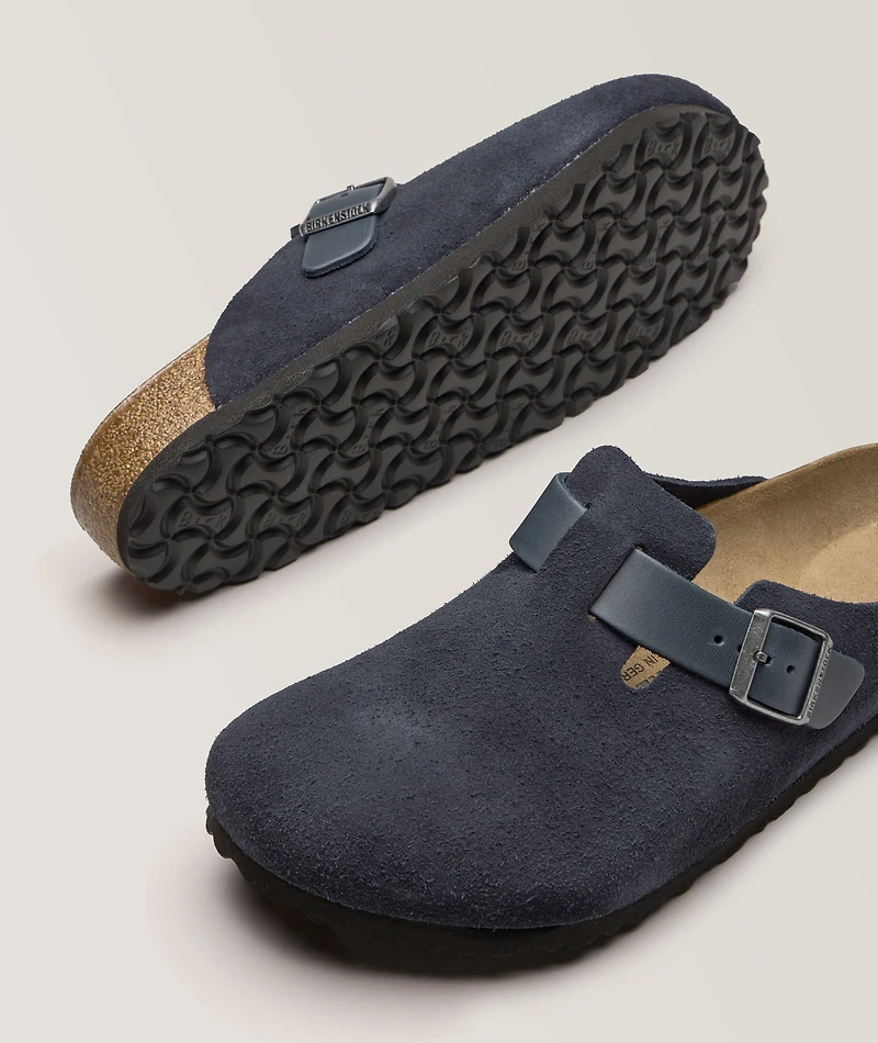 Boston Mixed Leather Mules
