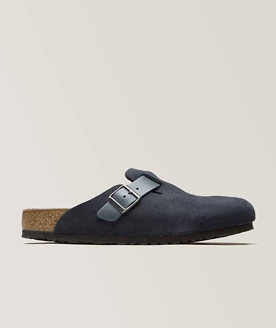 Boston Mixed Leather Mules