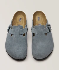 Boston Soft Footbed Suede Leather Mules