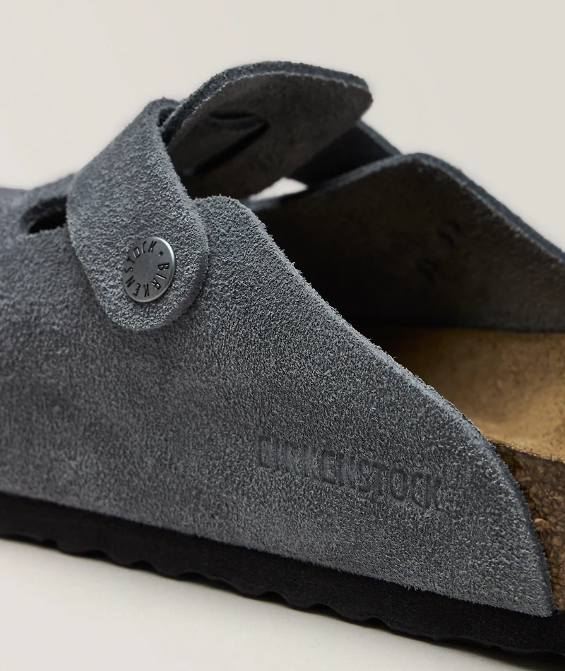 Boston Soft Footbed Suede Leather Mules