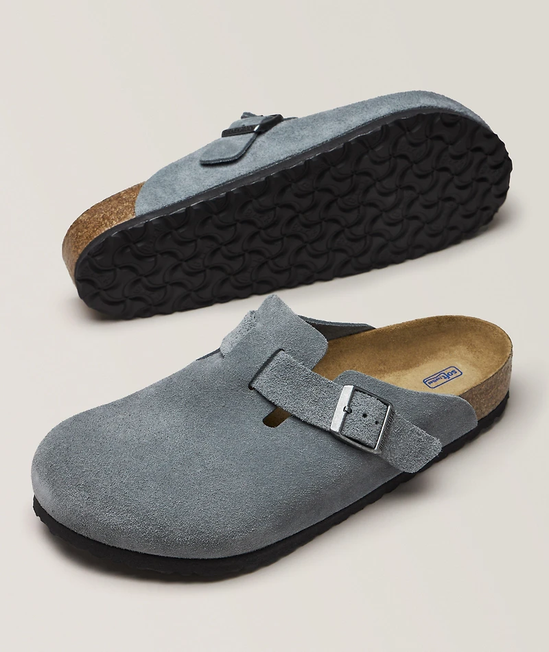 Boston Soft Footbed Suede Leather Mules