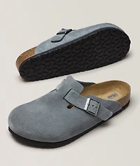 Boston Soft Footbed Suede Leather Mules