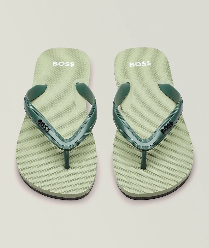Branded Strap Flip Flop Sandals