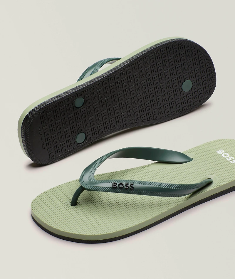 Branded Strap Flip Flop Sandals