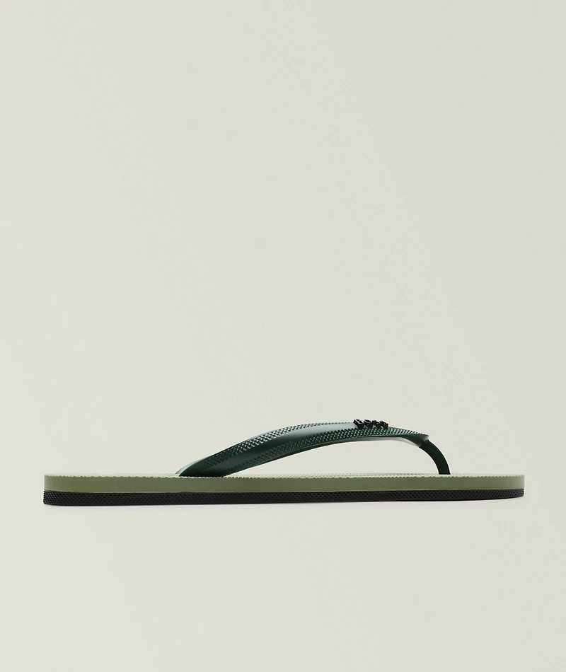 Branded Strap Flip Flop Sandals