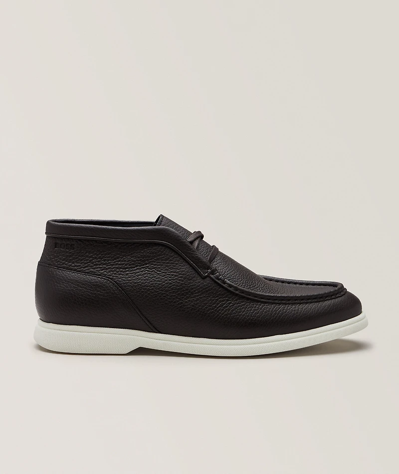 Sienne Grained Leather Desert Boots