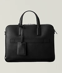 Zair Saffiano Leather Double Doc Briefcase