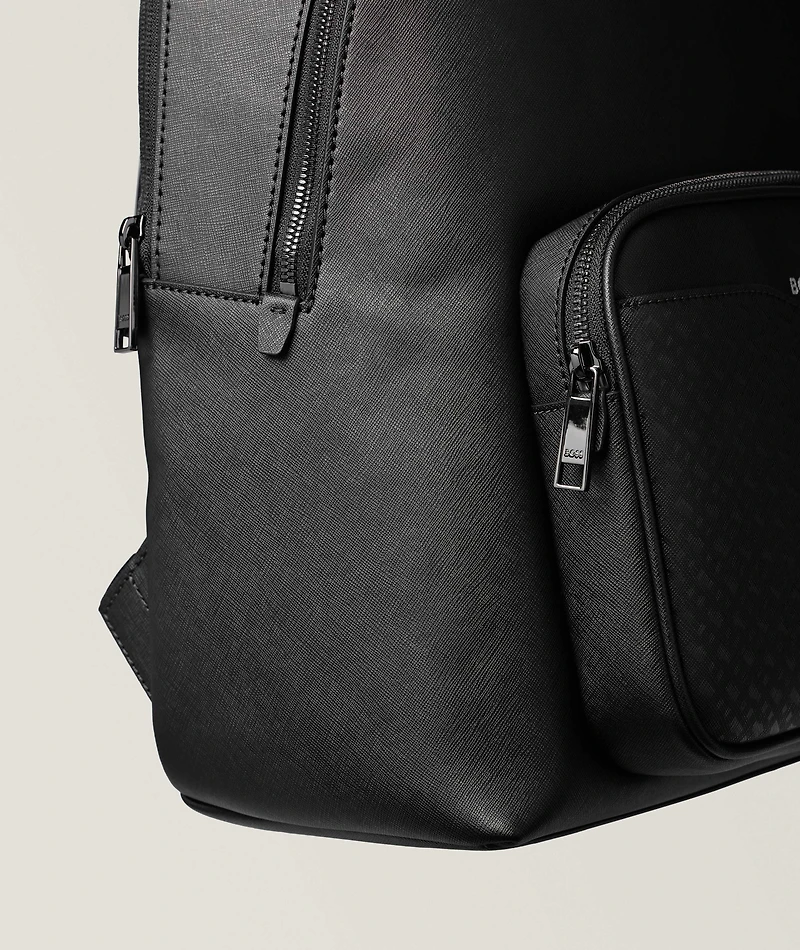Zair Saffiano Monogram Backpack
