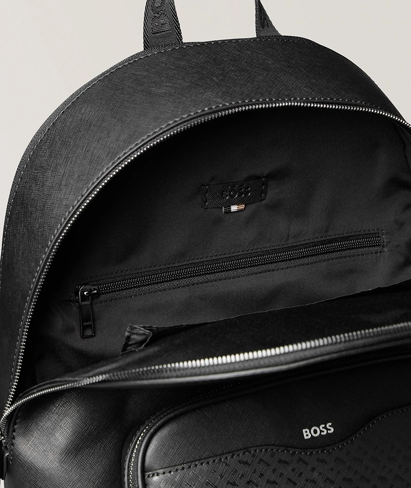 Zair Saffiano Monogram Backpack