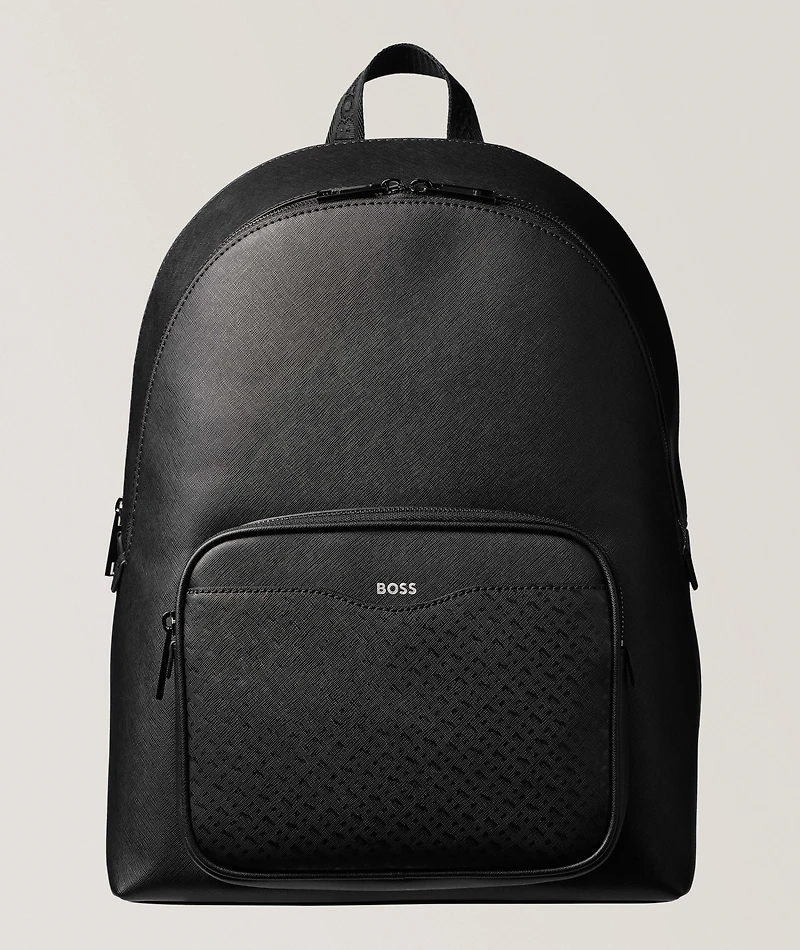 Zair Saffiano Monogram Backpack