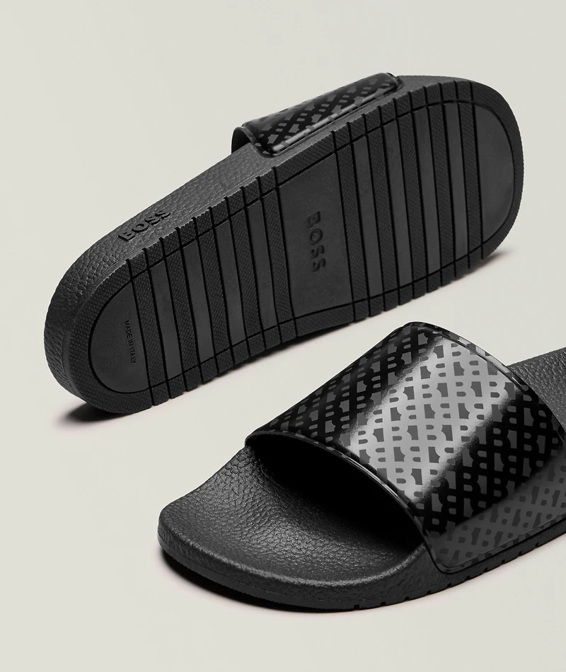 Aryeh Monogram Slide Sandals