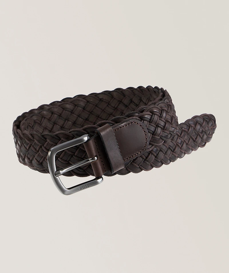 Woven-Leather Belt