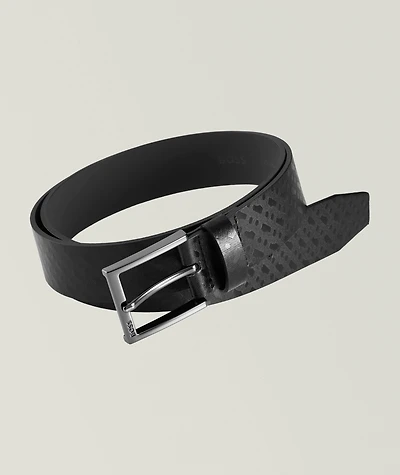 Barn Monogram Leather Belt