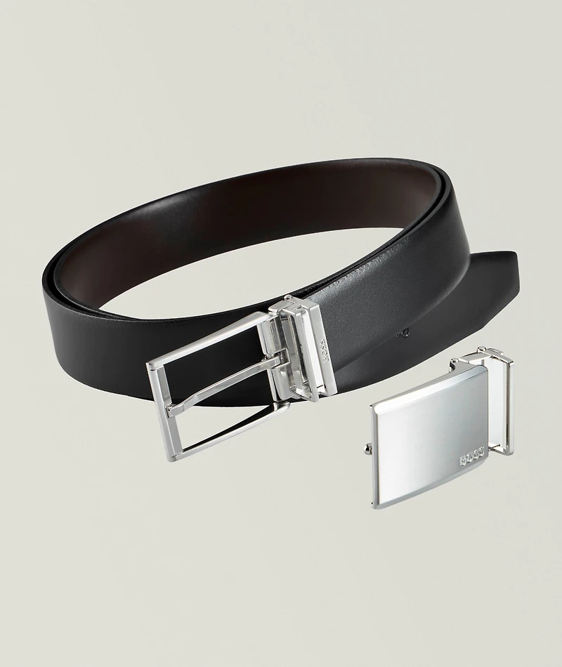 Three-Piece Gesi Leather Belt Gift Set