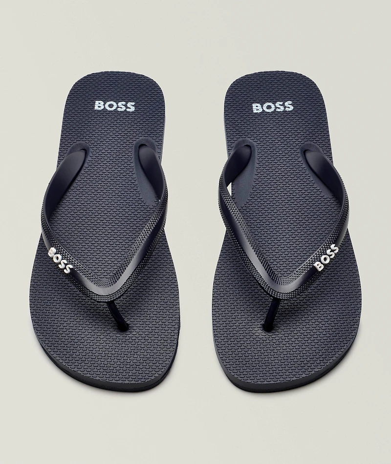 Logo Branded Flip Flop Sandals