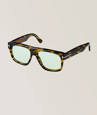 Icon Square Geometric Stripe Sunglasses 