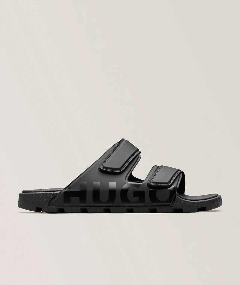 Logo Double-Strap Slide Sandals