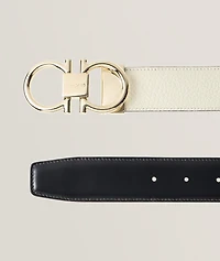 Reversible Leather Gancio Belt