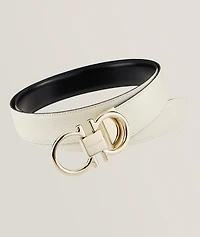 Reversible Leather Gancio Belt