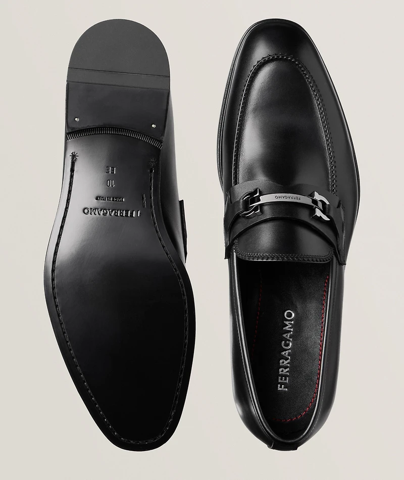Bentley Double Gancio Leather Loafers
