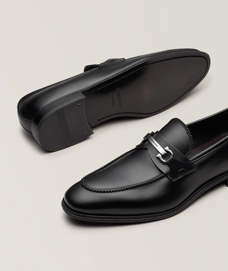 Bentley Double Gancio Leather Loafers
