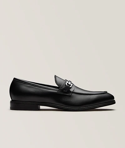 Bentley Double Gancio Leather Loafers