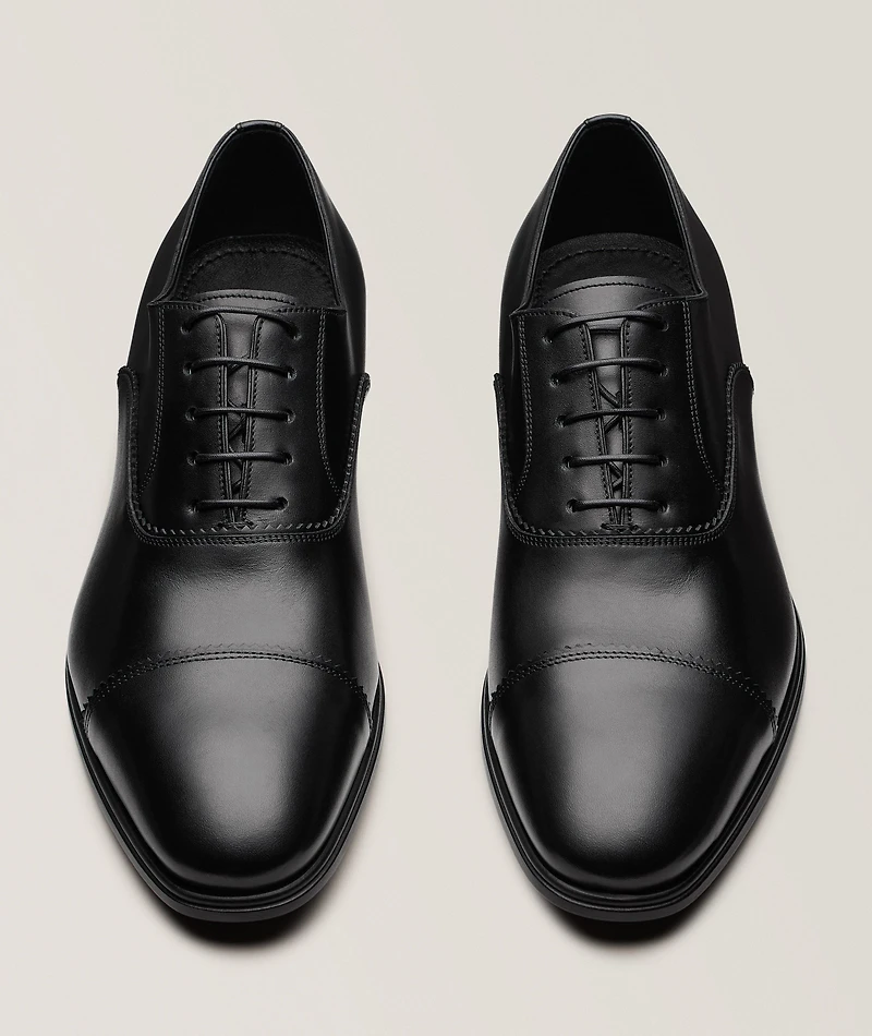 Boston Leather Cap-Toe Oxfords