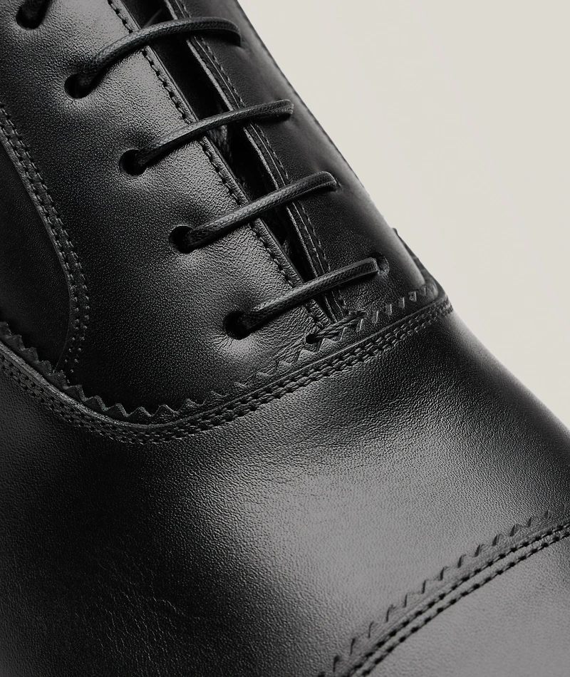 Boston Leather Cap-Toe Oxfords