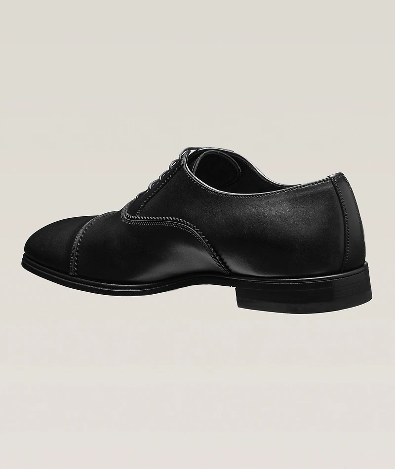 Boston Leather Cap-Toe Oxfords